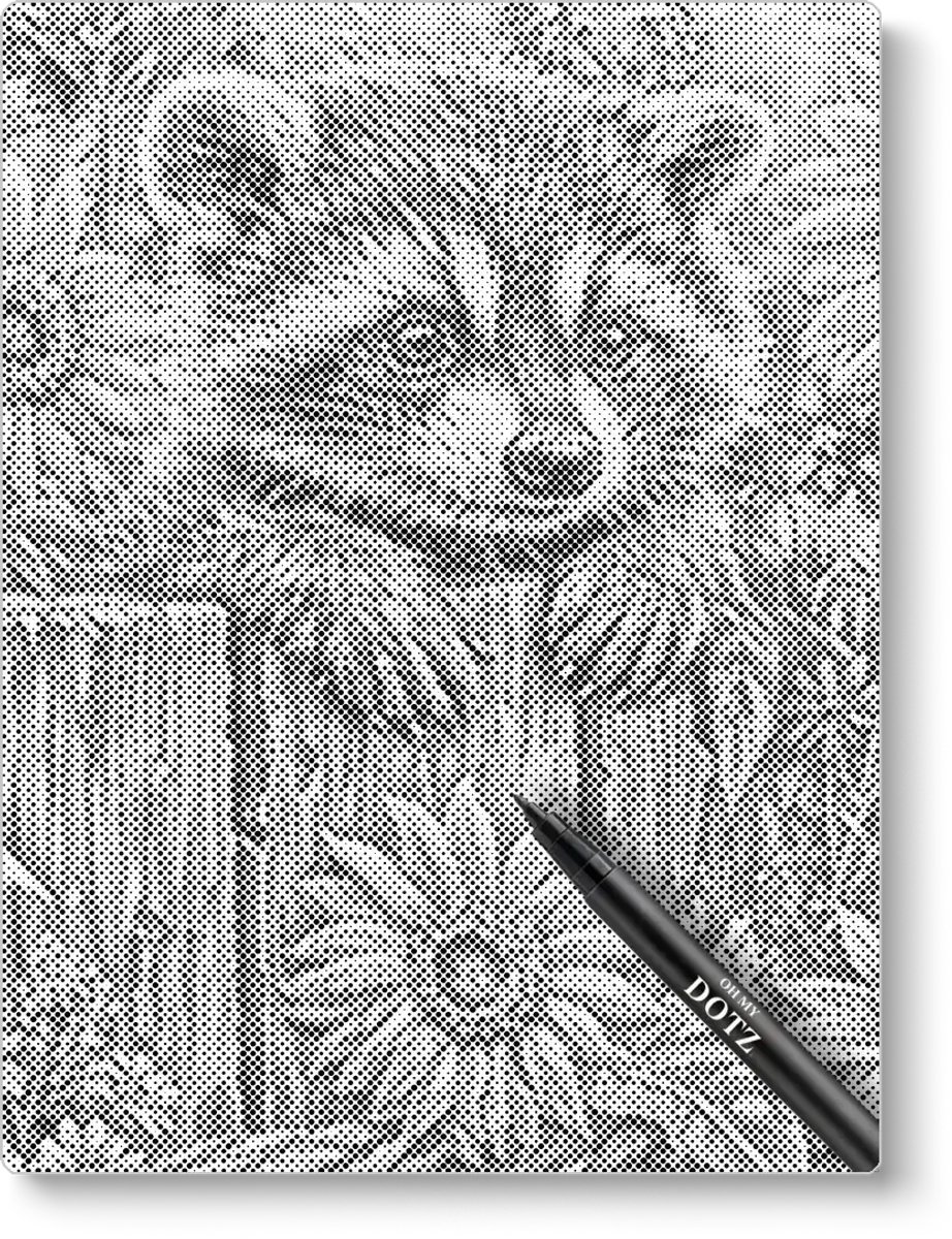 Wasbeer | Stippelschilderij | 50x60cm  Meest gekozen | Dot painting | Oh My Dotz | One color dots | Diamond painting & Schilderen op nummer alternatief | Cadeau